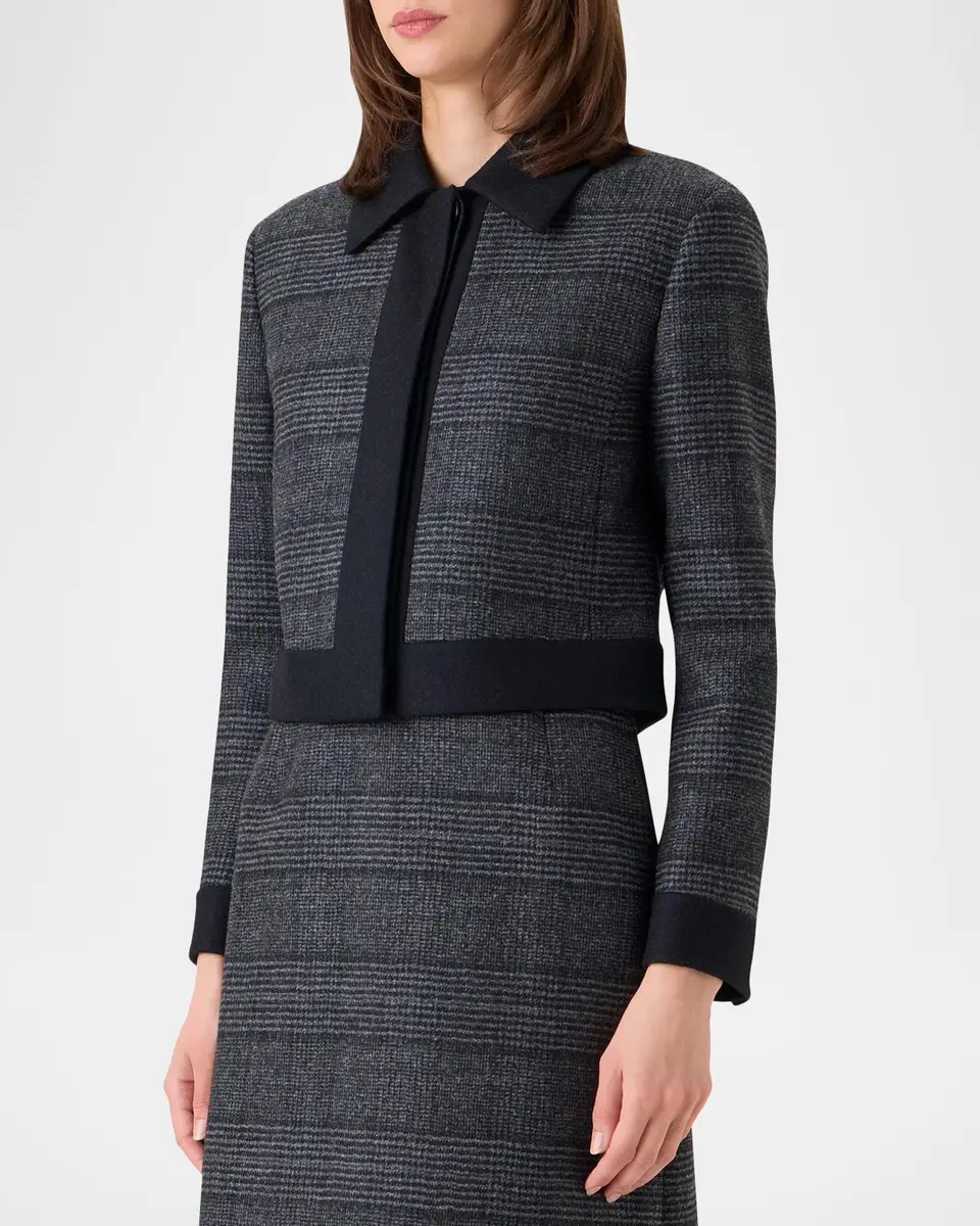 Akris Lewitt Prince of Whales Wool Short Jacket | Thumbnail 6 Akris Lewitt Prince of Whales Wool Short Jacket | Thumbnail 6
