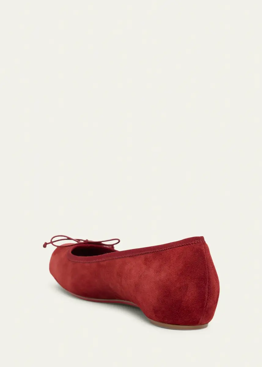 Christian Louboutin Cassia Nodo Suede Ballerina Flats | Thumbnail 2 Christian Louboutin Cassia Nodo Suede Ballerina Flats | Thumbnail 2