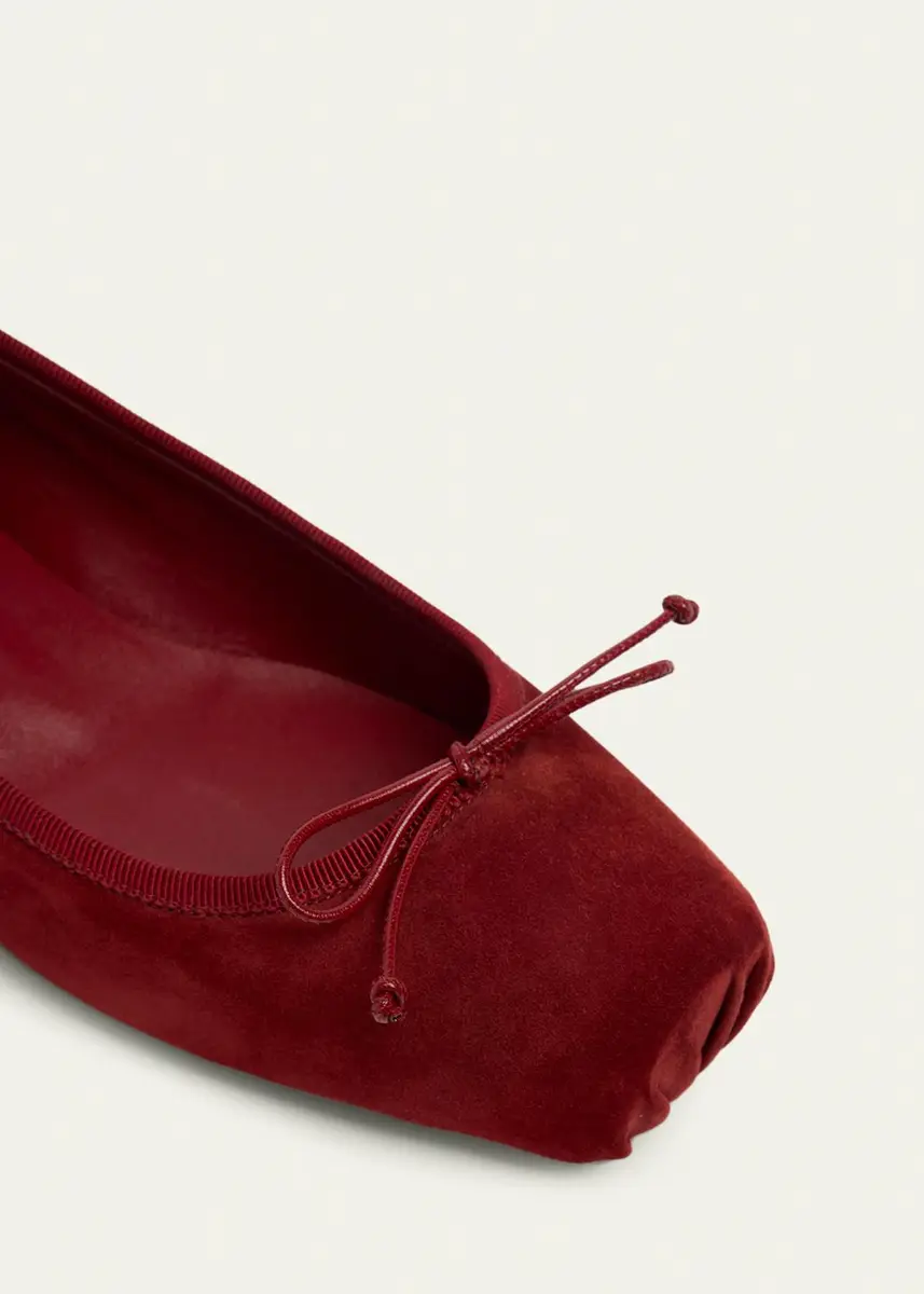 Christian Louboutin Cassia Nodo Suede Ballerina Flats | Thumbnail 3 Christian Louboutin Cassia Nodo Suede Ballerina Flats | Thumbnail 3