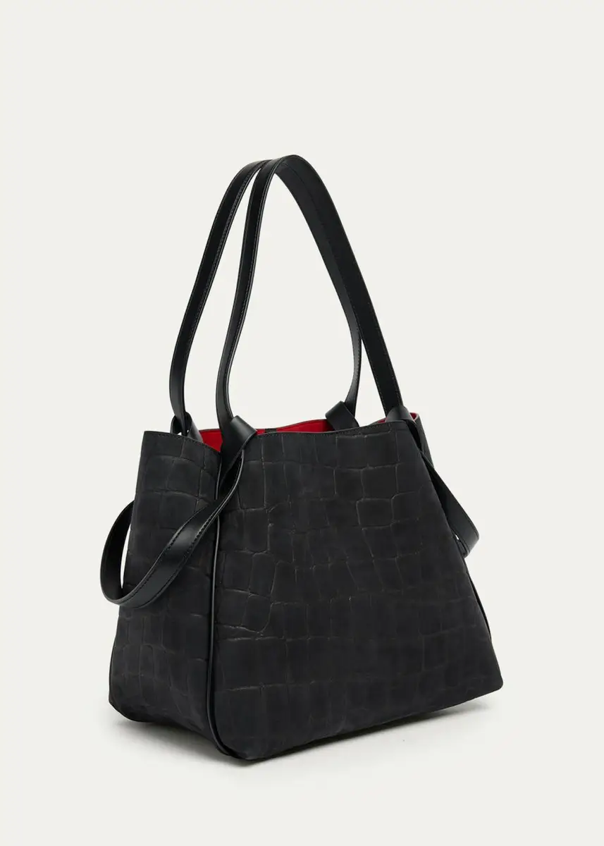 Christian Louboutin Bettina Small Croc-Embossed Suede Tote Bag | Thumbnail 2 Christian Louboutin Bettina Small Croc-Embossed Suede Tote Bag | Thumbnail 2