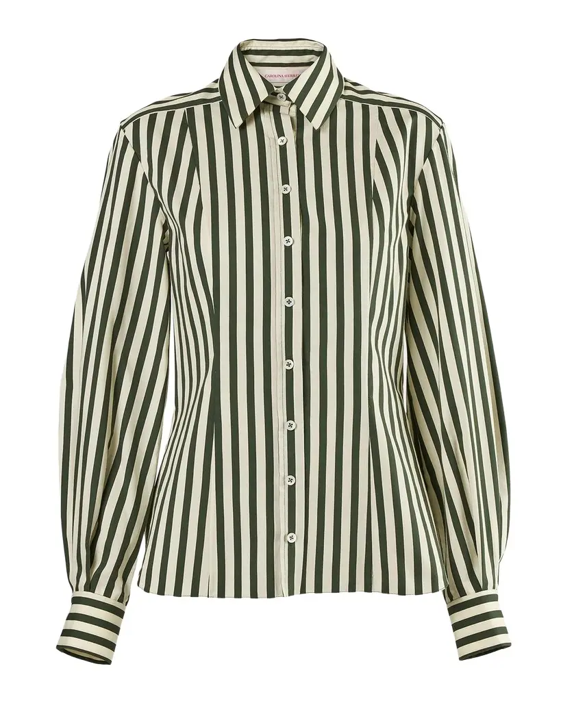 Carolina Herrera Isabella Striped Cotton Shirt | Image 1 Carolina Herrera Isabella Striped Cotton Shirt | Image 1