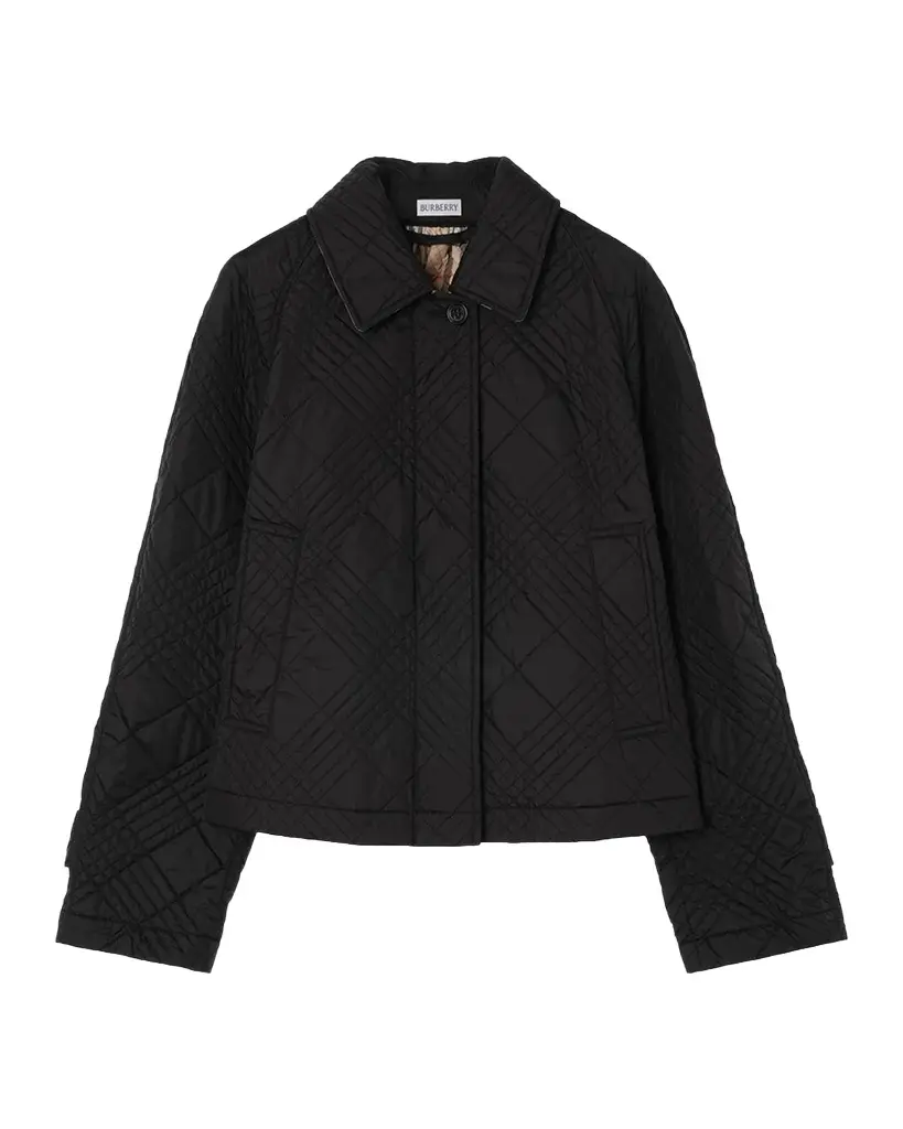 Burberry Tiffield Quilted Nylon Crop Jacket | Image 1 Burberry Tiffield Quilted Nylon Crop Jacket | Image 1