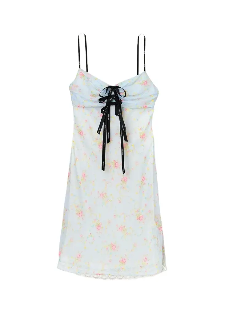 Marc Jacobs Blurred Floral Chiffon Mini Slip Dress | Image 1 Marc Jacobs Blurred Floral Chiffon Mini Slip Dress | Image 1