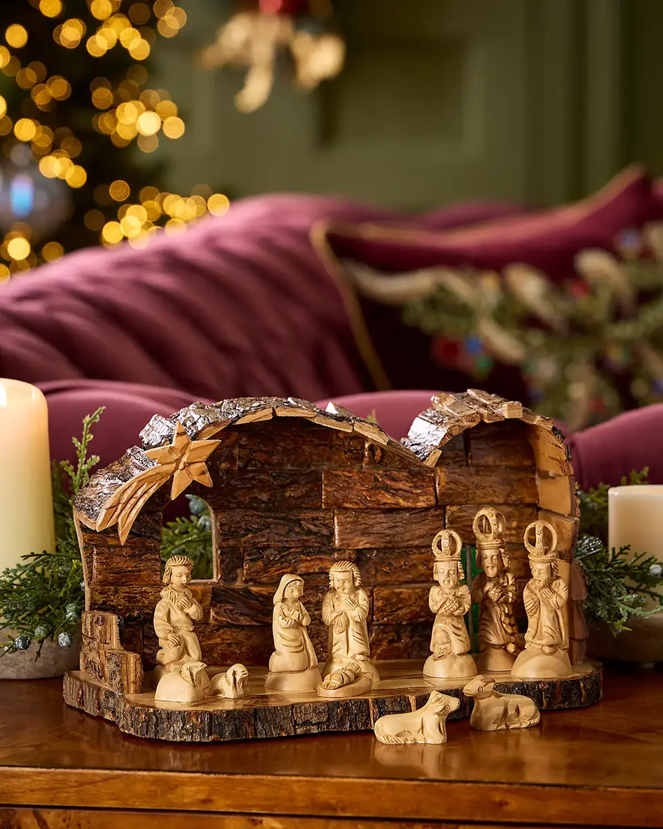 Bethlehem Star Olive Wood Nativity Set | Image 1 Bethlehem Star Olive Wood Nativity Set | Image 1