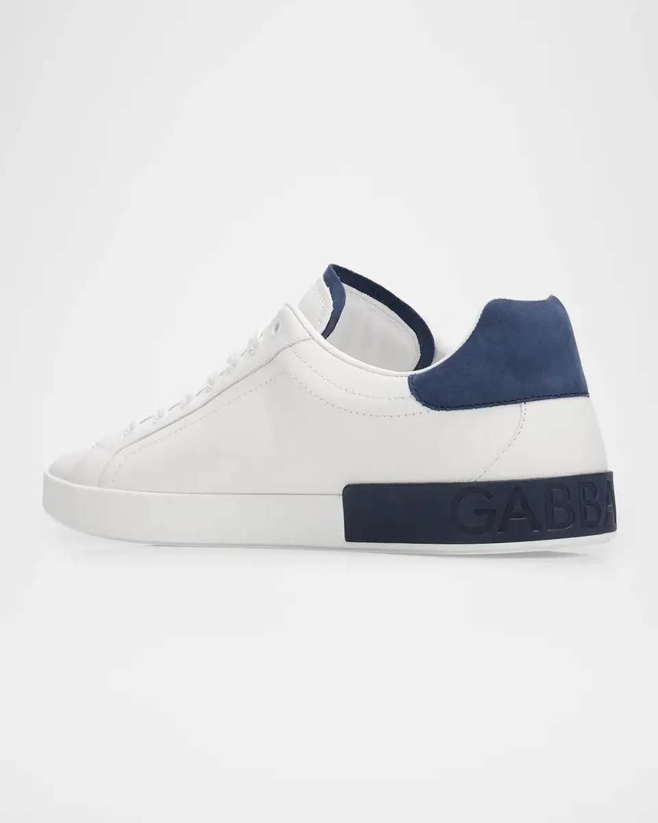 Dolce & Gabbana Men's Portofino Leather Low-Top Sneakers | Thumbnail 2 Dolce & Gabbana Men's Portofino Leather Low-Top Sneakers | Thumbnail 2