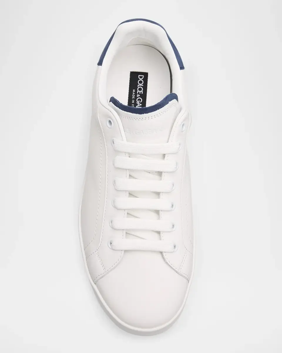 Dolce & Gabbana Men's Portofino Leather Low-Top Sneakers | Thumbnail 4 Dolce & Gabbana Men's Portofino Leather Low-Top Sneakers | Thumbnail 4