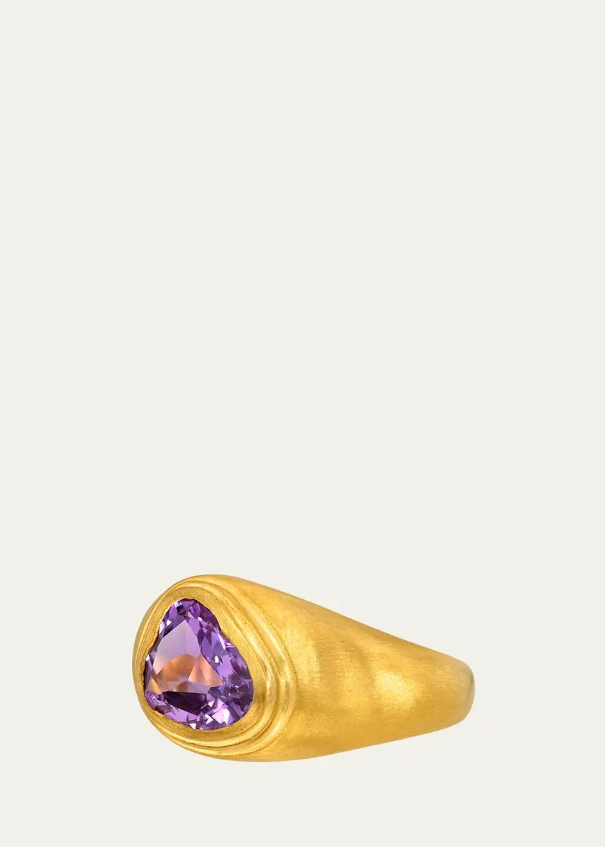 DARIUS 18K Freeform Purple Sapphire Ziggurat Ring | Thumbnail 2 DARIUS 18K Freeform Purple Sapphire Ziggurat Ring | Thumbnail 2