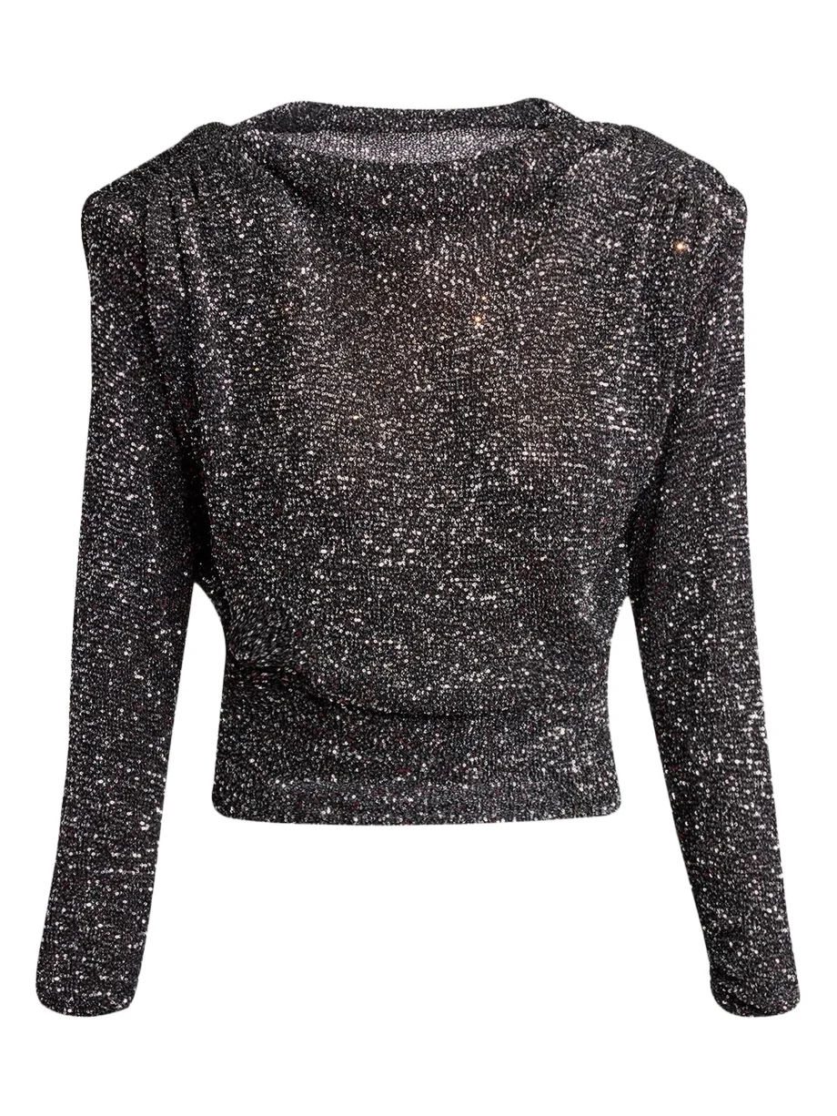 Sequined Dolman-Sleeve Sweater Sequined Dolman-Sleeve Sweater