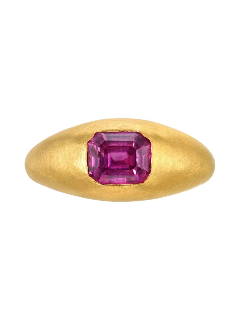 DARIUS One-of-a-Kind 18K Emerald-Cut Pink Sapphire Ring