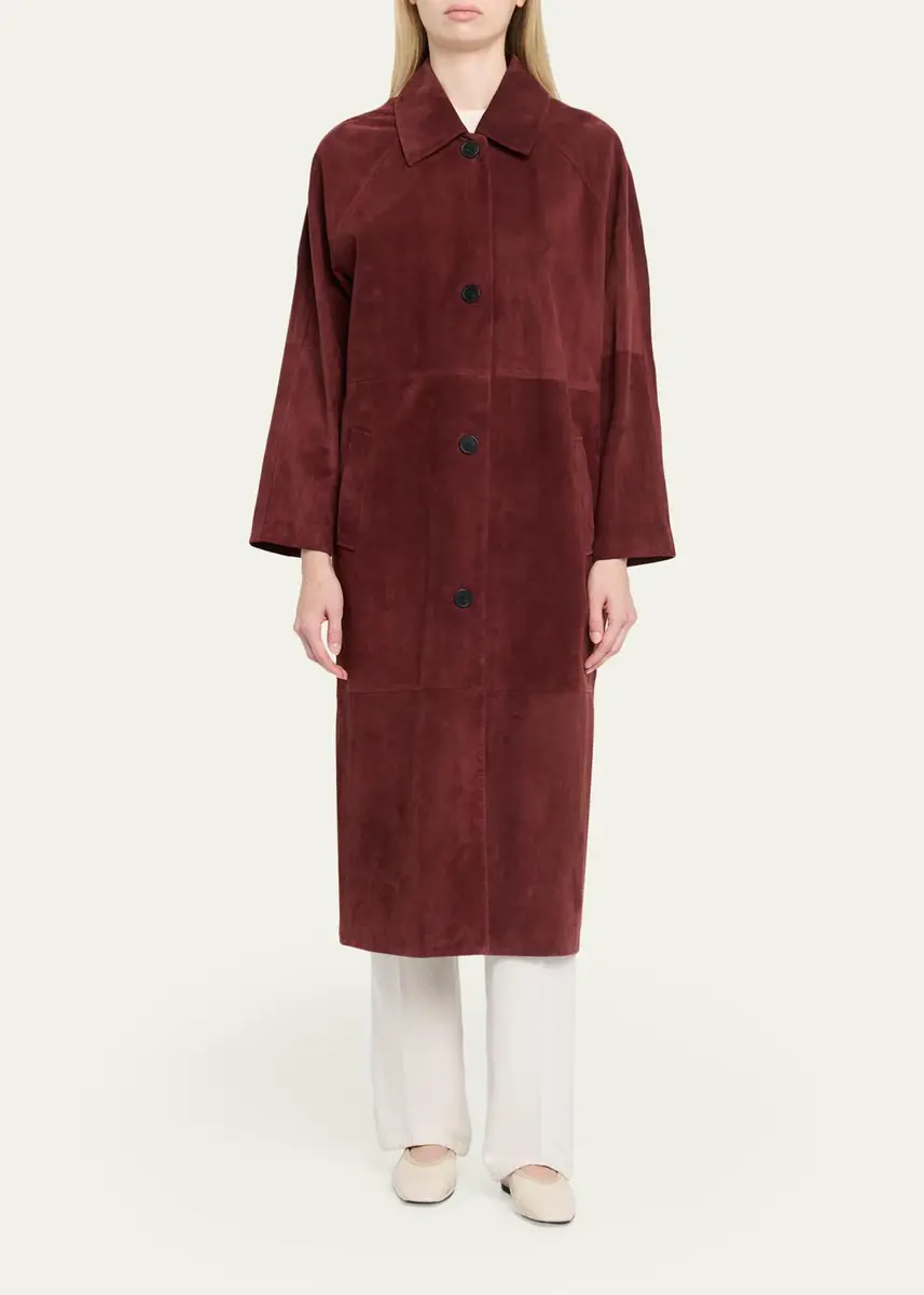 ARMA Judy Button-Front Suede Coat | Thumbnail 2 ARMA Judy Button-Front Suede Coat | Thumbnail 2