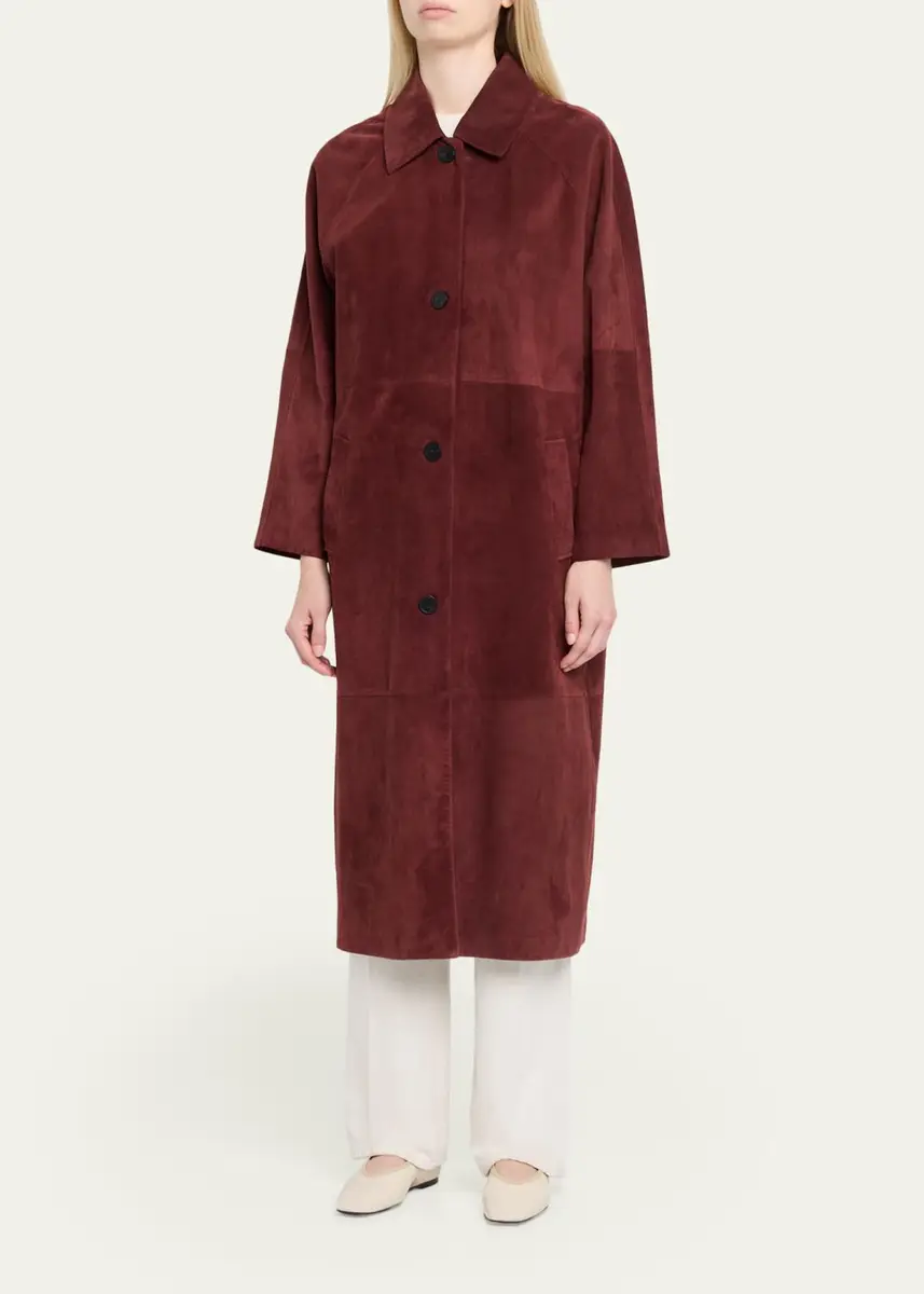 ARMA Judy Button-Front Suede Coat | Thumbnail 4 ARMA Judy Button-Front Suede Coat | Thumbnail 4
