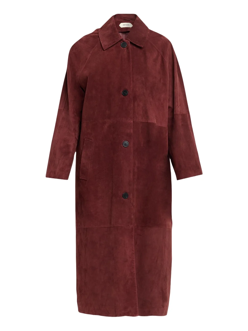 Judy Button-Front Suede Coat Judy Button-Front Suede Coat