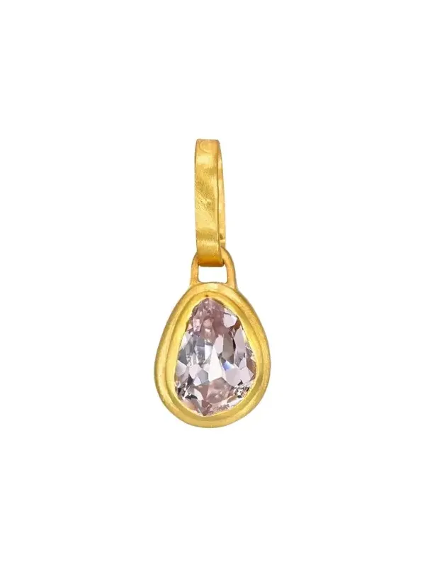 18K Light Purple Sapphire Pear Ziggurat Pendant
