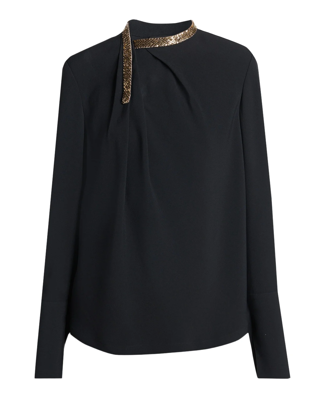 Embellished-Collar Long-Sleeve Top Embellished-Collar Long-Sleeve Top