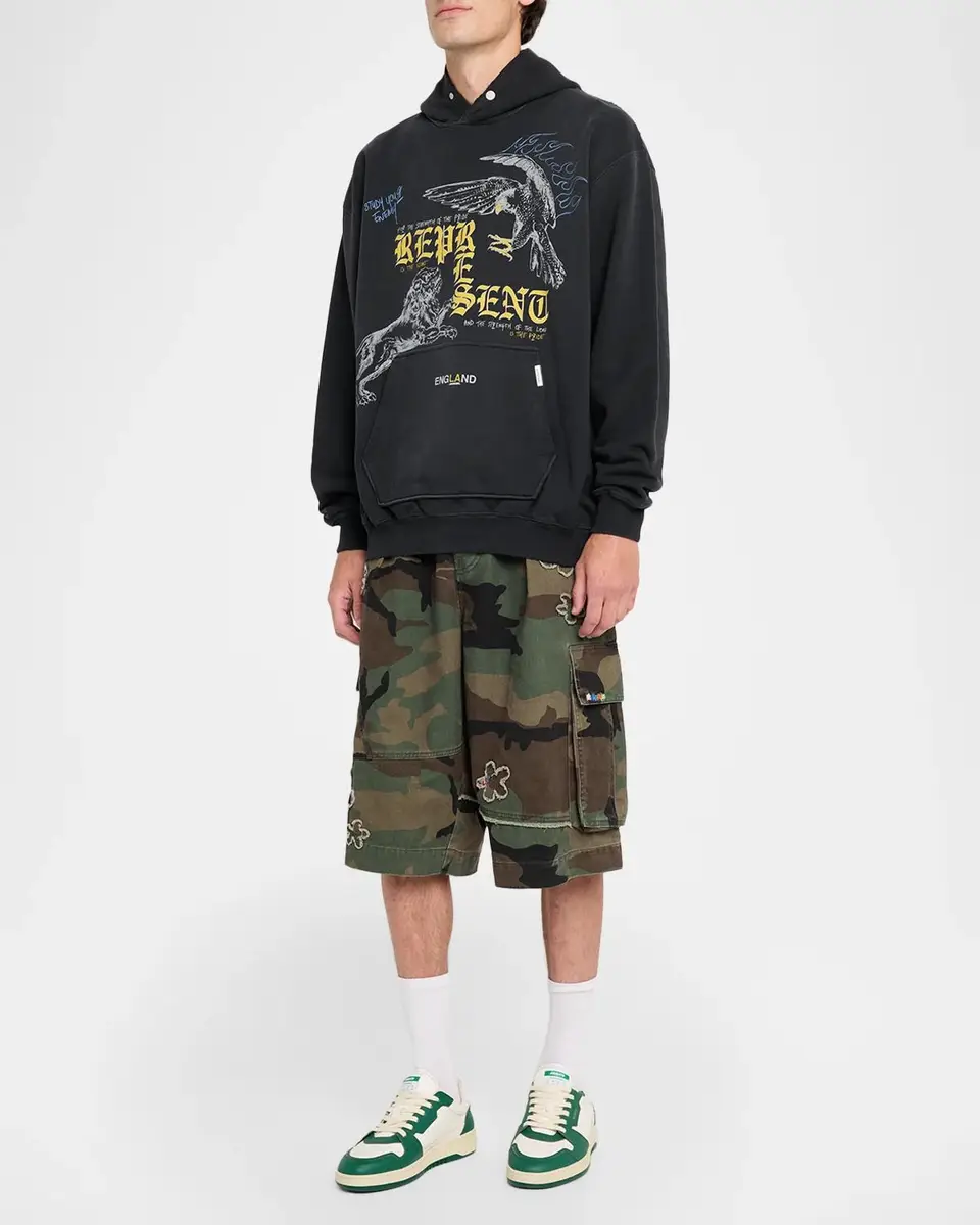 Nahmias Floral-Appliqué Camo Cargo Shorts | Thumbnail 2 Nahmias Floral-Appliqué Camo Cargo Shorts | Thumbnail 2