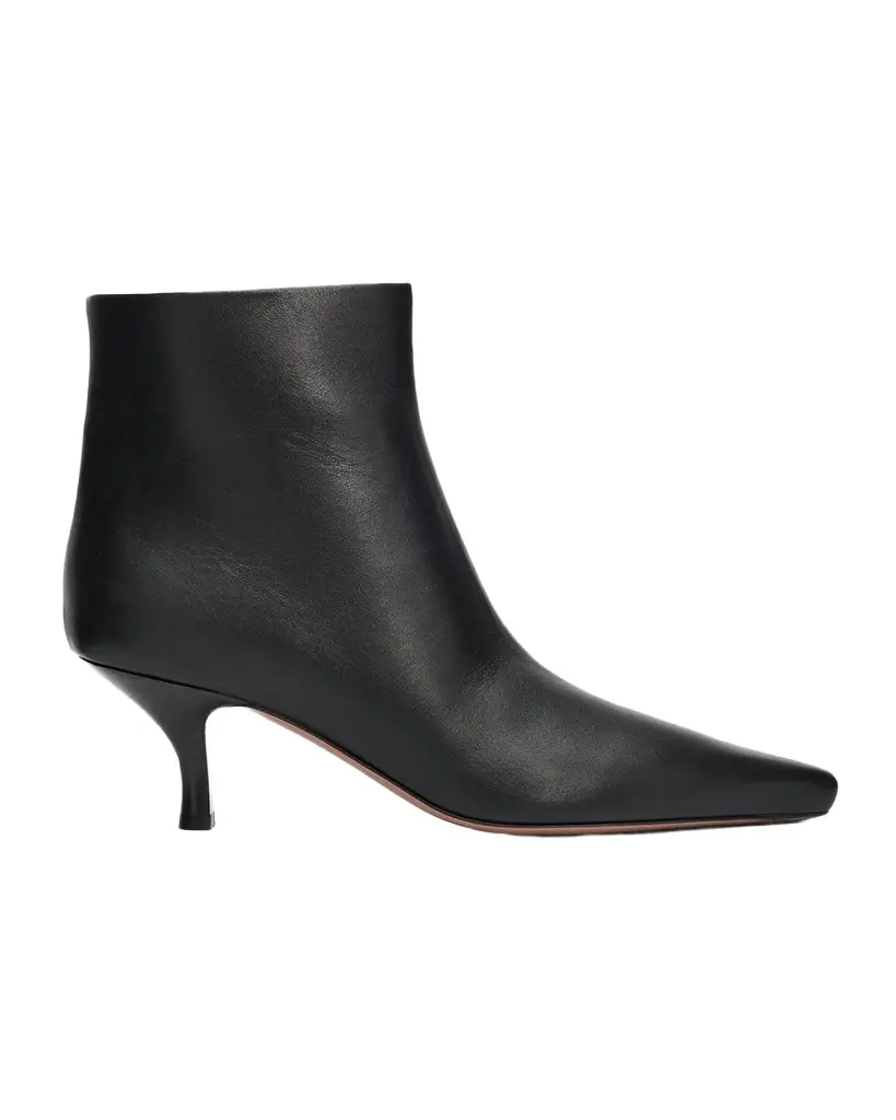 60mm Rose Snake-Printed Leather Ankle Boots