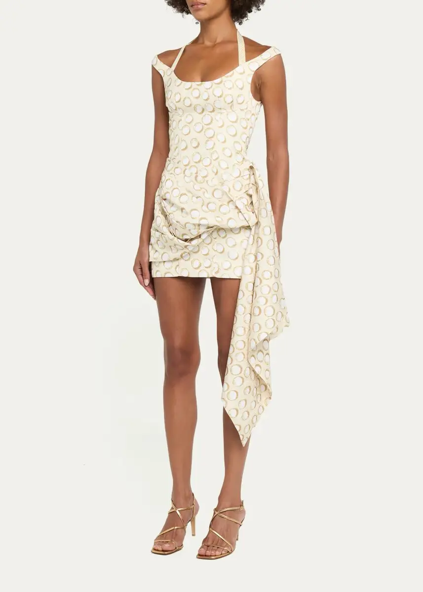 ALÉMAIS Paula Draped Off-Shoulder Mini Dress | Thumbnail 4 ALÉMAIS Paula Draped Off-Shoulder Mini Dress | Thumbnail 4
