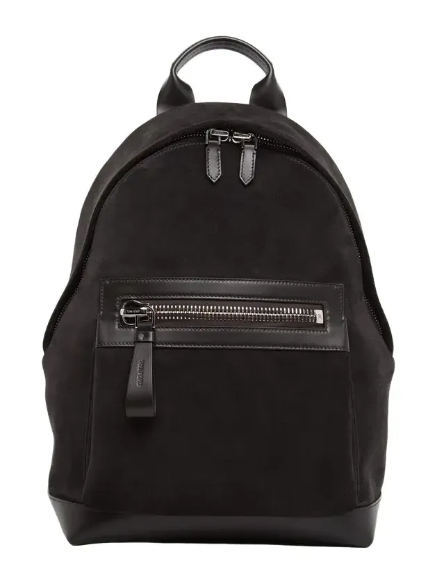 Tom Ford Men's Buckley Suede Leather-Trim Backpack