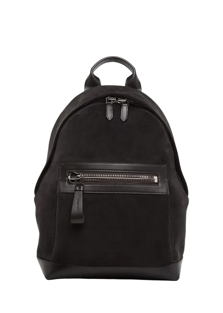 Tom Ford Men's Buckley Suede Leather-Trim Backpack