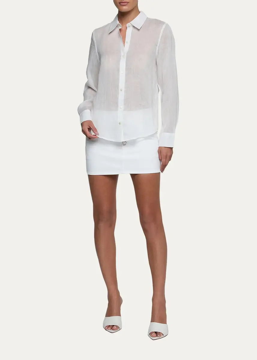 L'Agence Ellery Sheer Ramie Blouse | Thumbnail 2