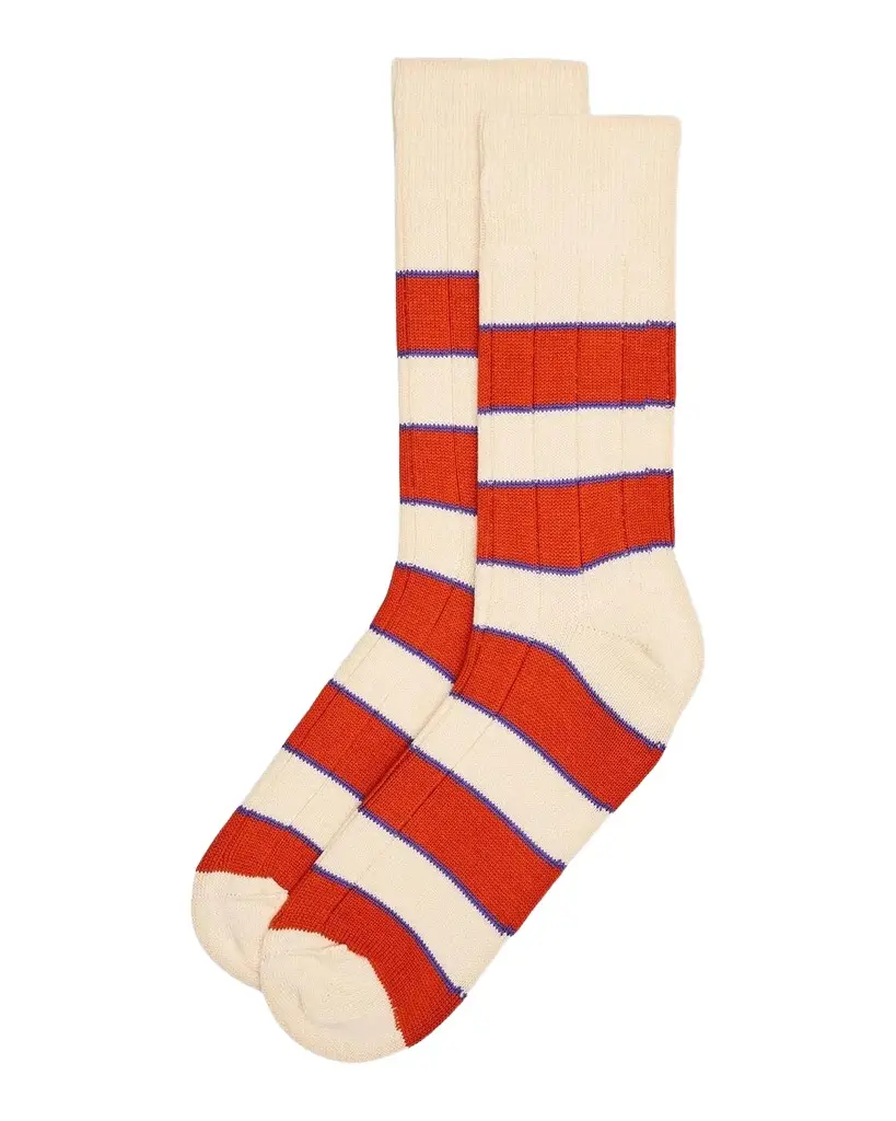 Paul Smith Men's Kennedy Contrast-Stripe Crew Socks | Image 1 Paul Smith Men's Kennedy Contrast-Stripe Crew Socks | Image 1