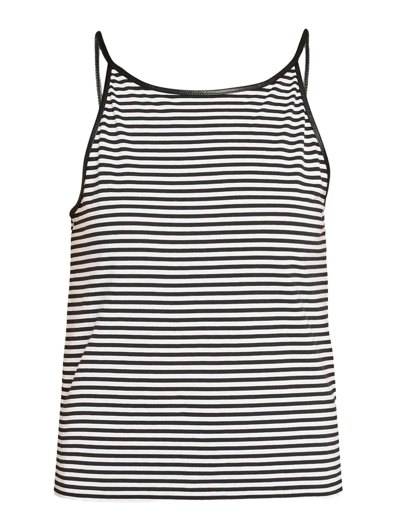 The Leather-Trim Tank Top