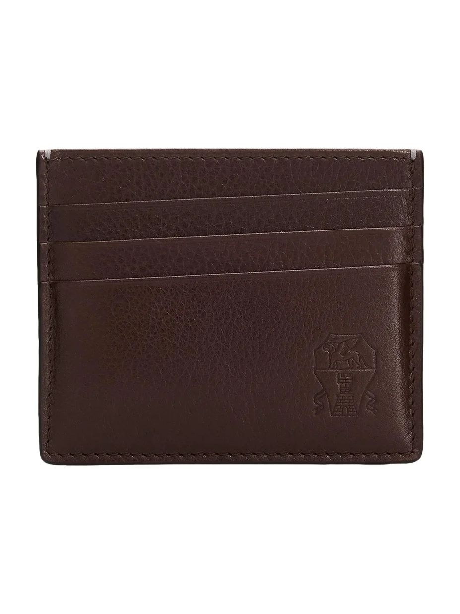 Brunello Cucinelli Men's Grained Leather Card Holder