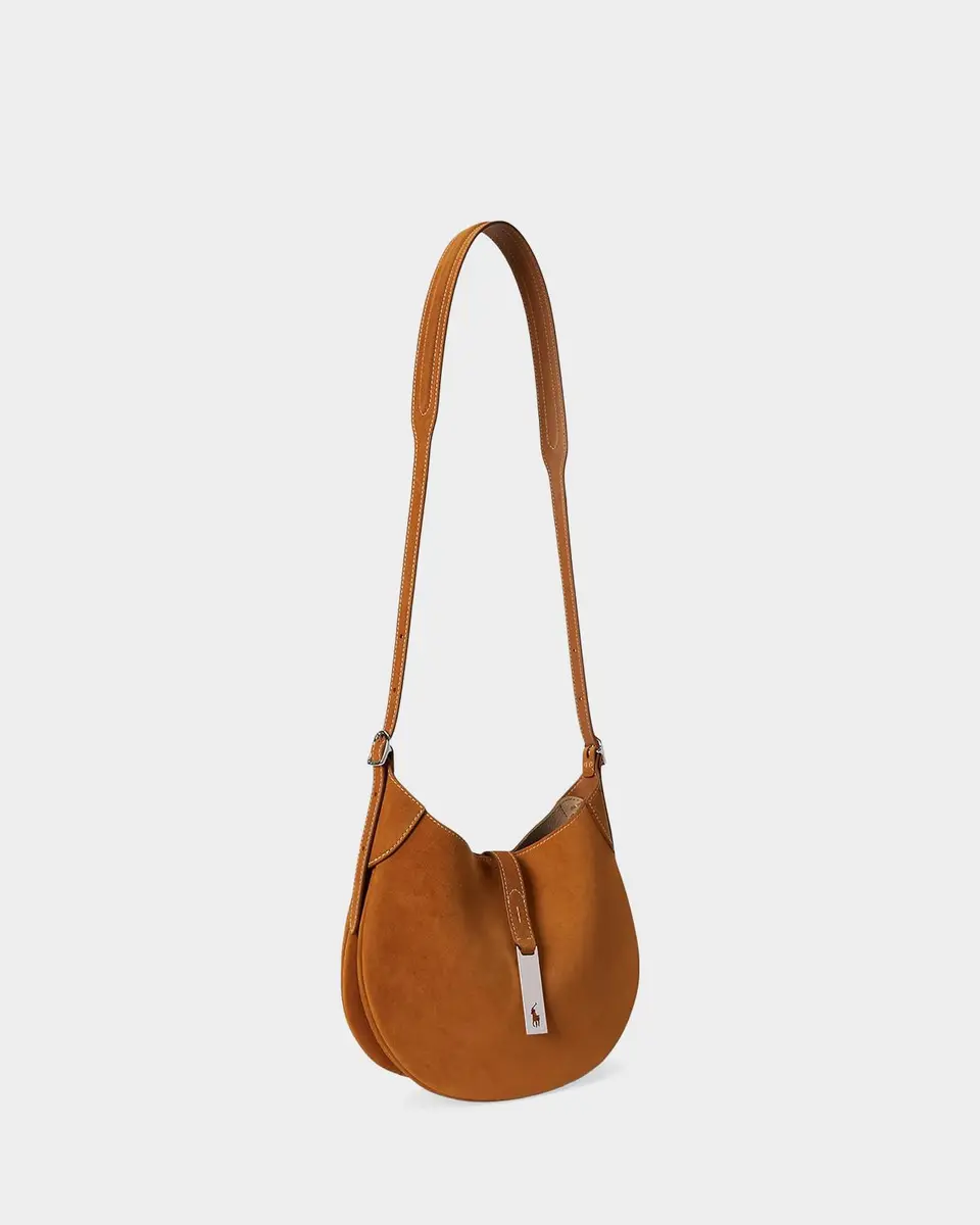 Polo Ralph Lauren Polo ID Small Suede Shoulder Bag | Thumbnail 7 Polo Ralph Lauren Polo ID Small Suede Shoulder Bag | Thumbnail 7