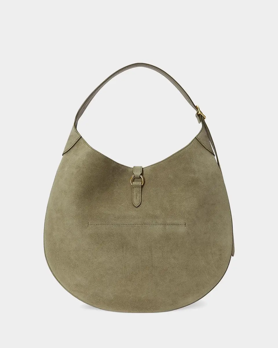 Polo Ralph Lauren Polo ID Large Suede Shoulder Bag | Thumbnail 3 Polo Ralph Lauren Polo ID Large Suede Shoulder Bag | Thumbnail 3