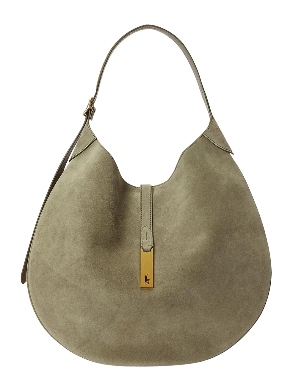Polo Ralph Lauren Polo ID Large Suede Shoulder Bag