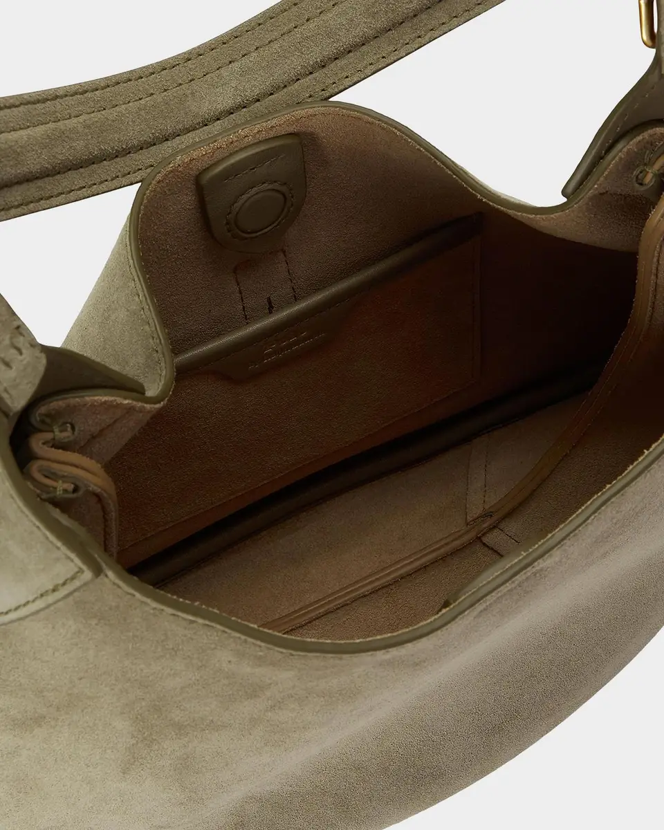 Polo Ralph Lauren Polo ID Small Suede Shoulder Bag | Thumbnail 4 Polo Ralph Lauren Polo ID Small Suede Shoulder Bag | Thumbnail 4