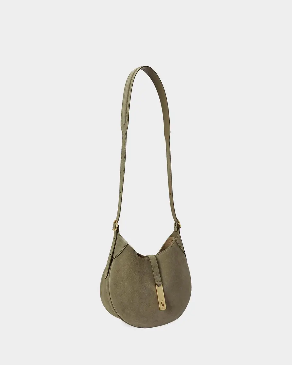 Polo Ralph Lauren Polo ID Small Suede Shoulder Bag | Thumbnail 7 Polo Ralph Lauren Polo ID Small Suede Shoulder Bag | Thumbnail 7