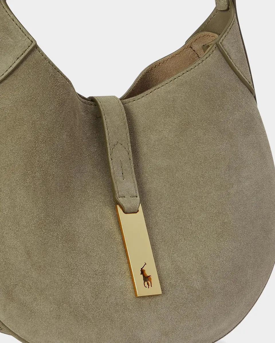 Polo Ralph Lauren Polo ID Small Suede Shoulder Bag | Thumbnail 8 Polo Ralph Lauren Polo ID Small Suede Shoulder Bag | Thumbnail 8
