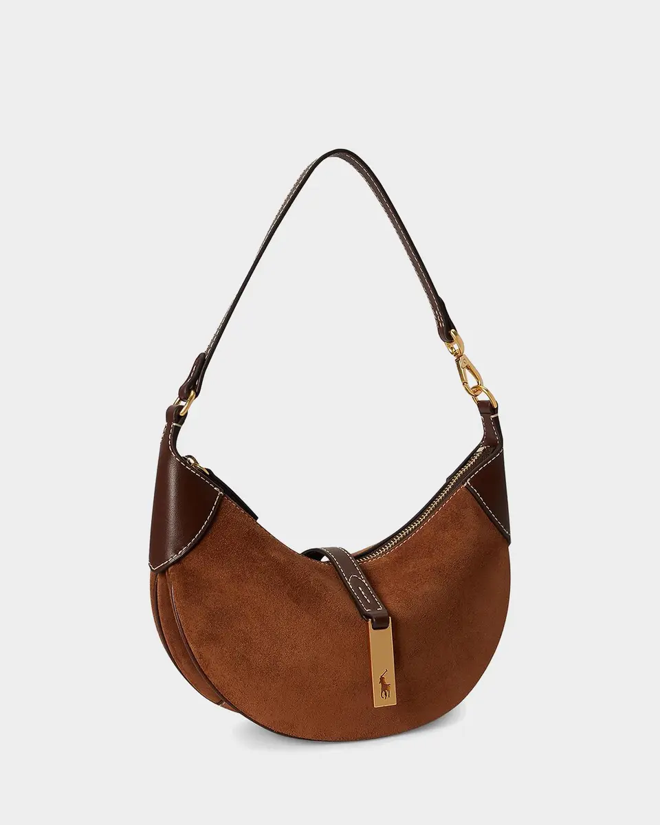 Polo Ralph Lauren Polo ID Mini Suede Shoulder Bag | Thumbnail 5 Polo Ralph Lauren Polo ID Mini Suede Shoulder Bag | Thumbnail 5
