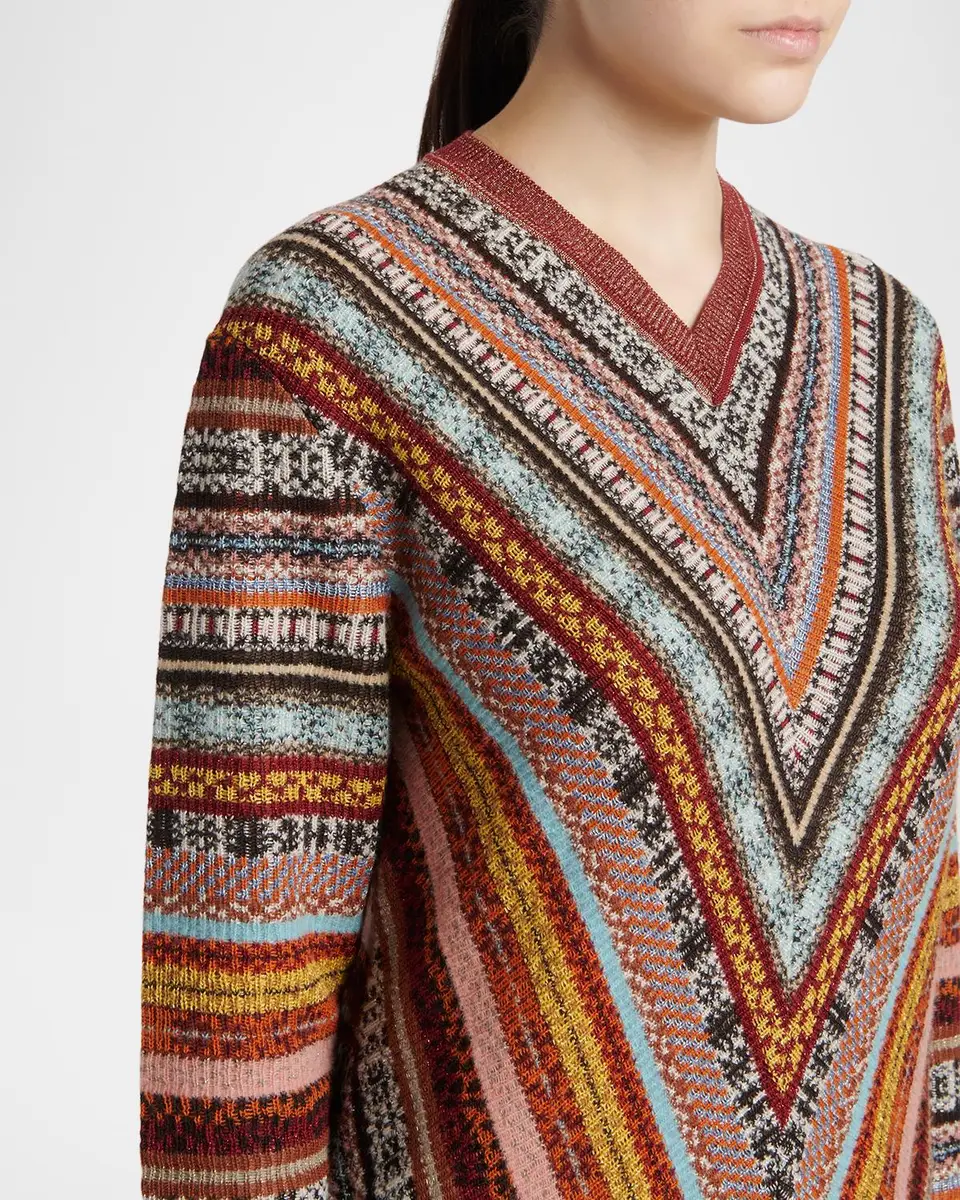 Etro Fair-Isle Wool-Blend Crewneck Sweater | Thumbnail 5 Etro Fair-Isle Wool-Blend Crewneck Sweater | Thumbnail 5