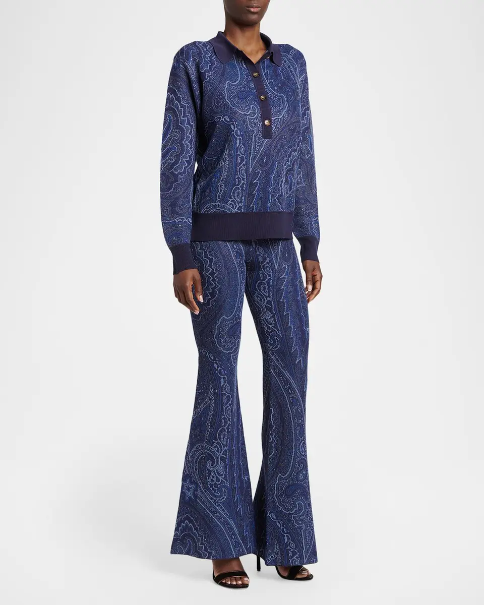 Etro Paisley Knit Flare Trousers | Thumbnail 2 Etro Paisley Knit Flare Trousers | Thumbnail 2