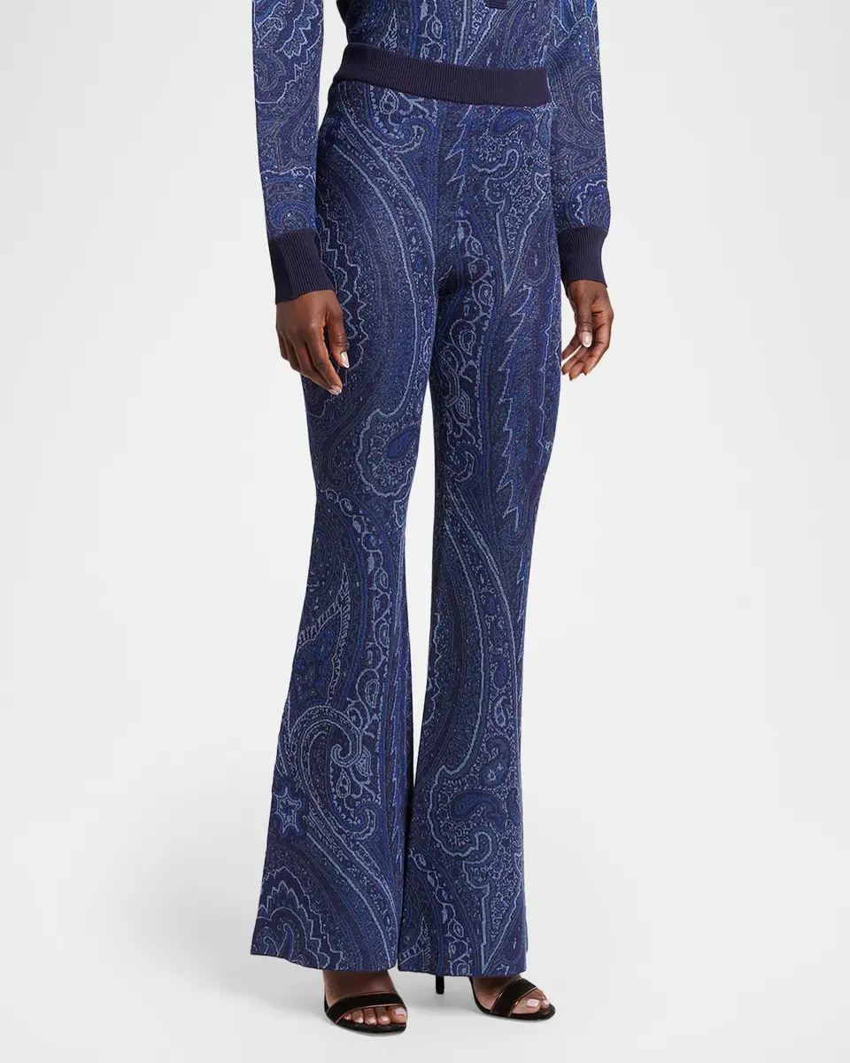 Etro Paisley Knit Flare Trousers | Thumbnail 4 Etro Paisley Knit Flare Trousers | Thumbnail 4