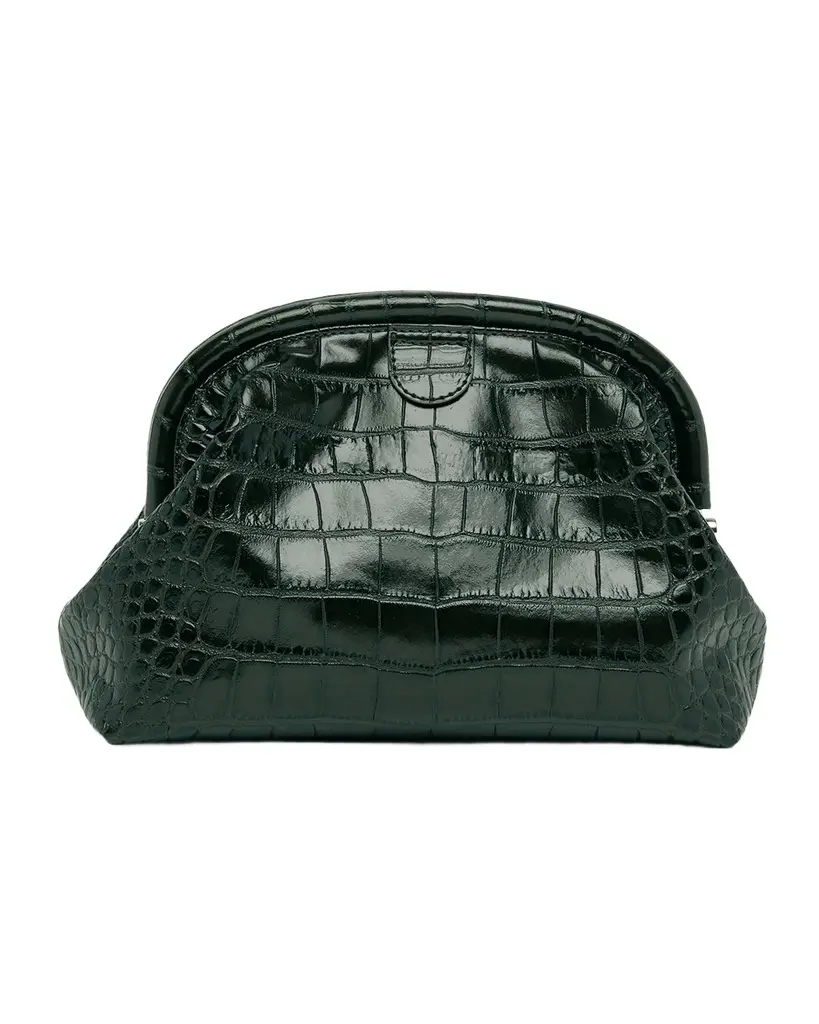 Stella McCartney Falabella Croc-Embossed Clutch | Image 1 Stella McCartney Falabella Croc-Embossed Clutch | Image 1