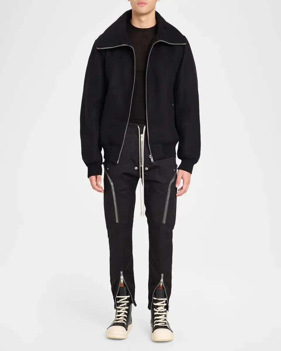 Rick Owens Men's Zipped-Trim Drawstring Joggers | Thumbnail 2 Rick Owens Men's Zipped-Trim Drawstring Joggers | Thumbnail 2