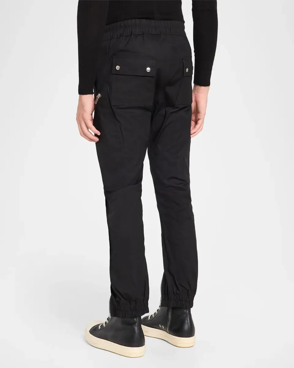 Rick Owens Men's Zipped-Trim Drawstring Joggers | Thumbnail 3 Rick Owens Men's Zipped-Trim Drawstring Joggers | Thumbnail 3