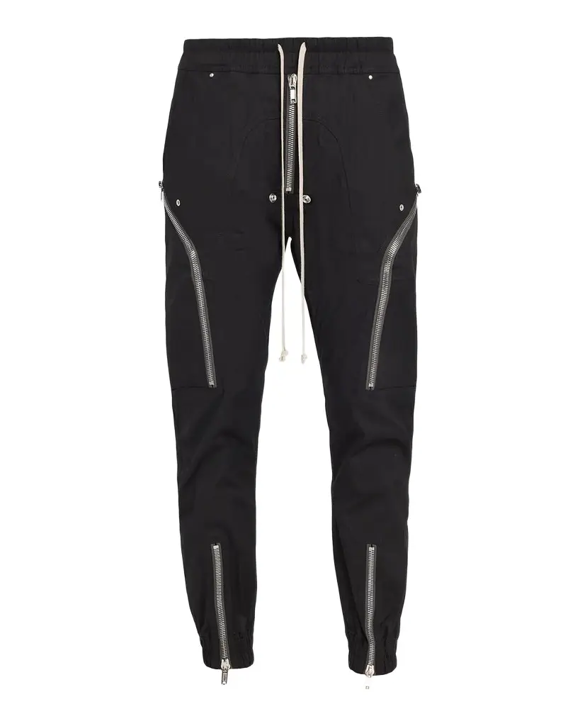 Rick Owens Men's Zipped-Trim Drawstring Joggers | Image 1 Rick Owens Men's Zipped-Trim Drawstring Joggers | Image 1