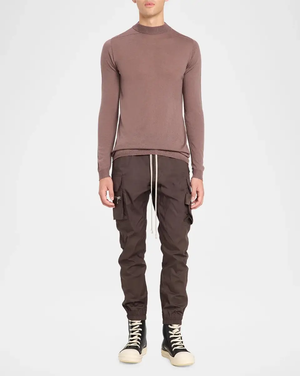 Rick Owens Men's Merino Wool Crewneck Sweater | Thumbnail 2 Rick Owens Men's Merino Wool Crewneck Sweater | Thumbnail 2