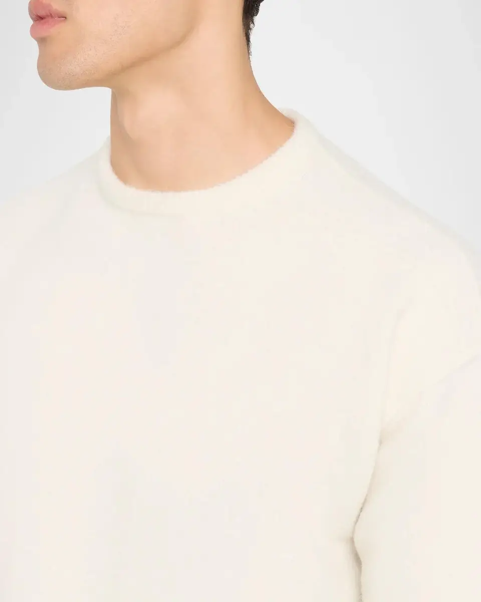 Rick Owens Men's Wool-Blend Cropped Crewneck Sweater | Thumbnail 5