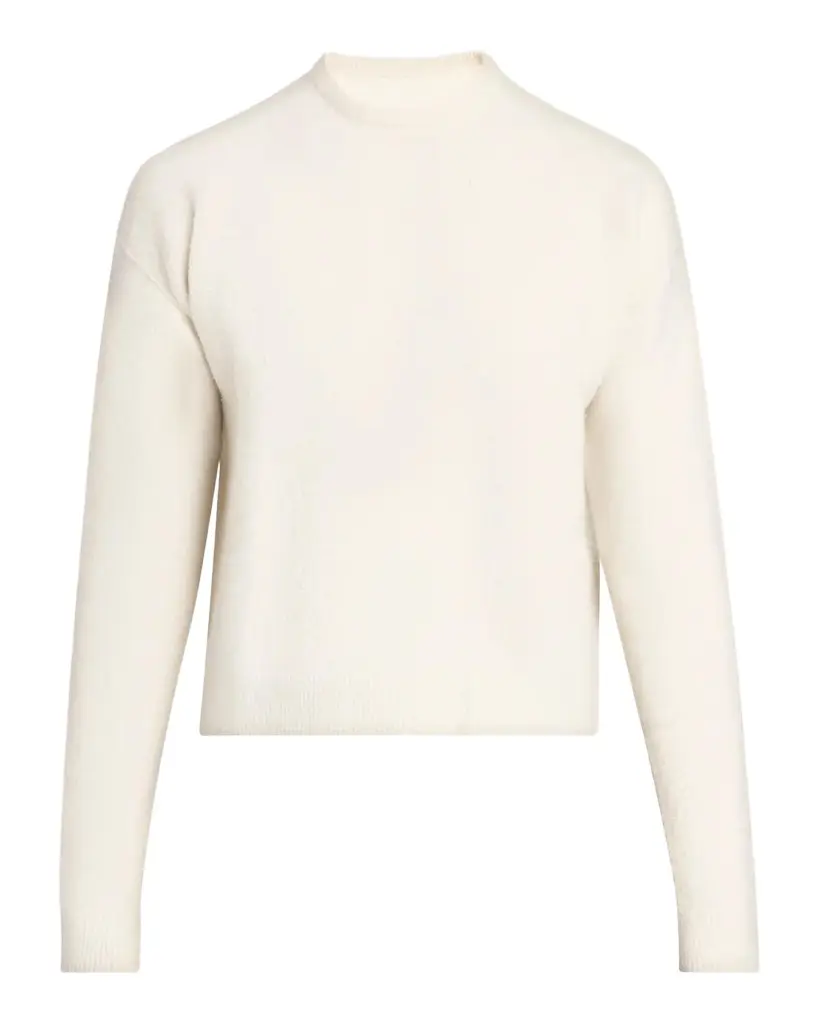 Men's Wool-Blend Cropped Crewneck Sweater