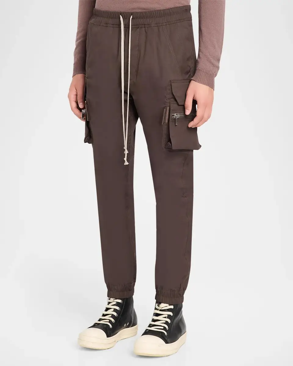 Rick Owens Men's Drawstring Cargo Joggers | Thumbnail 4 Rick Owens Men's Drawstring Cargo Joggers | Thumbnail 4