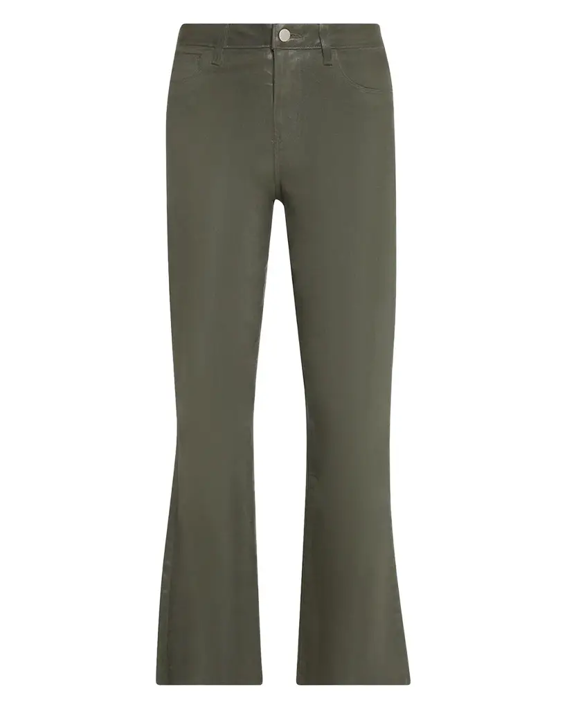 L'Agence Kendra High-Rise Coated Crop Flare Jeans | Image 1 L'Agence Kendra High-Rise Coated Crop Flare Jeans | Image 1