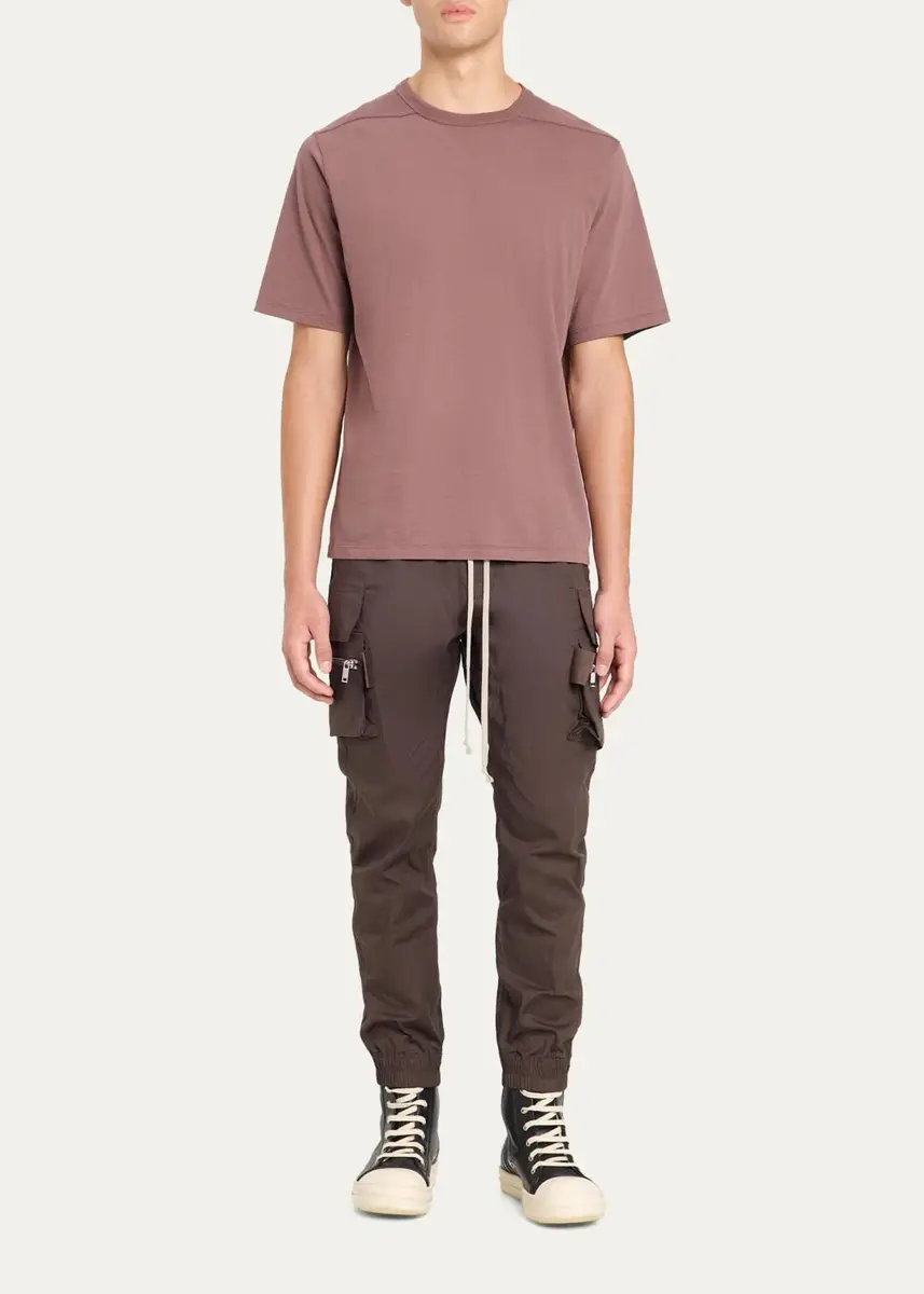 Rick Owens Men's Cotton Jersey Crewneck T-Shirt | Thumbnail 2 Rick Owens Men's Cotton Jersey Crewneck T-Shirt | Thumbnail 2