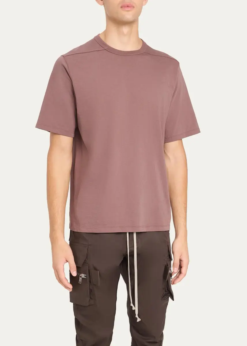 Rick Owens Men's Cotton Jersey Crewneck T-Shirt | Thumbnail 4 Rick Owens Men's Cotton Jersey Crewneck T-Shirt | Thumbnail 4