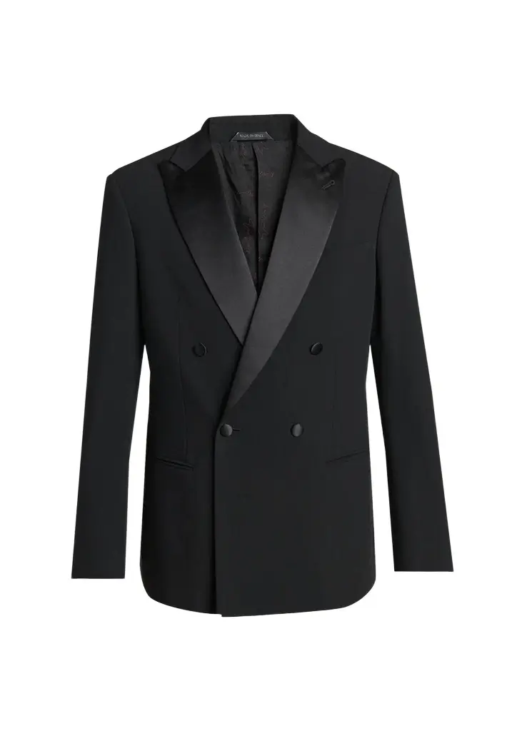 Giorgio Armani Men's Double Breasted Virgin Wool-blend Blazer | Image 1 Giorgio Armani Men's Double Breasted Virgin Wool-blend Blazer | Image 1