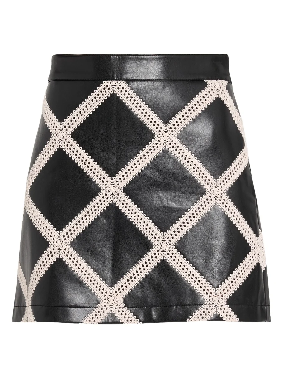 Audree Faux-Leather Mini Skirt Audree Faux-Leather Mini Skirt